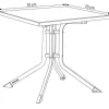 BOULEVARD Klapptisch, anthrazit, Aluminium/KETTALUX, 70 x 70 cm, schmutzabweisend, stabil Gartentische|Aluminium-Gartenmöbel