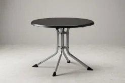 Clearance BOULEVARD Klapptisch, silber/anthrazit, Aluminium/KETTALUX, Ø 70 cm, klappbar, schmutzabweisend Gartentische|Aluminium-Gartenmöbel