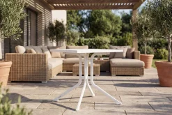Online BOULEVARD Klapptisch, weiß, Aluminium/KETTALUX, 70 x 70 cm, schmutzabweisend, quadratisch Gartentische|Aluminium-Gartenmöbel