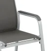 New Cubic/Basic Plus Garten-Essgruppe, silber/anthrazit, Alu/Textilene, Tisch 160x90 cm, 6 Stapelsessel Garten-Essgruppen