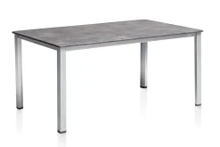 Sale Cubic/ Basic Plus Padded Garten-Essgruppe, silber/anthrazit, Alu/Textilene, Tisch 160 x 90 cm, 4 Klappstühle Garten-Essgruppen