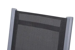 Sale Cubic Garten-Essgruppe, silber/anthrazit/grau, Alu/Textilene, Tisch 160x90 cm, 6 Stapelsessel Garten-Essgruppen