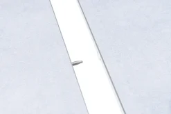 Outlet Garten-Essgruppe mit 6 Stapelsesseln, weiß matt/hellgrau, Alu/Outdoorgewebe, Ausziehtisch 180/240 x 100 cm Tisch Garten-Essgruppen|Aluminium-Gartenmöbel