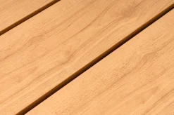 Best Garten-Essgruppe mit LED-Beleuchtung, anthrazit/natur, Aluminium/Holzimitat/Textilene, 240 x 100 cm Tisch, 4 Klappstühle Garten-Essgruppen|Aluminium-Gartenmöbel