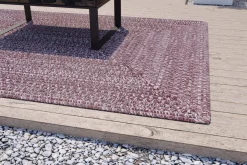 Garten-Essgruppe mit 6 Klappstühlen und Outdoor-Teppich, silber/anthrazit/andorra-weiß, Aluminium/Textilene, ausziehbarer Tisch 180/240 x 100 cm Garten-Essgruppen
