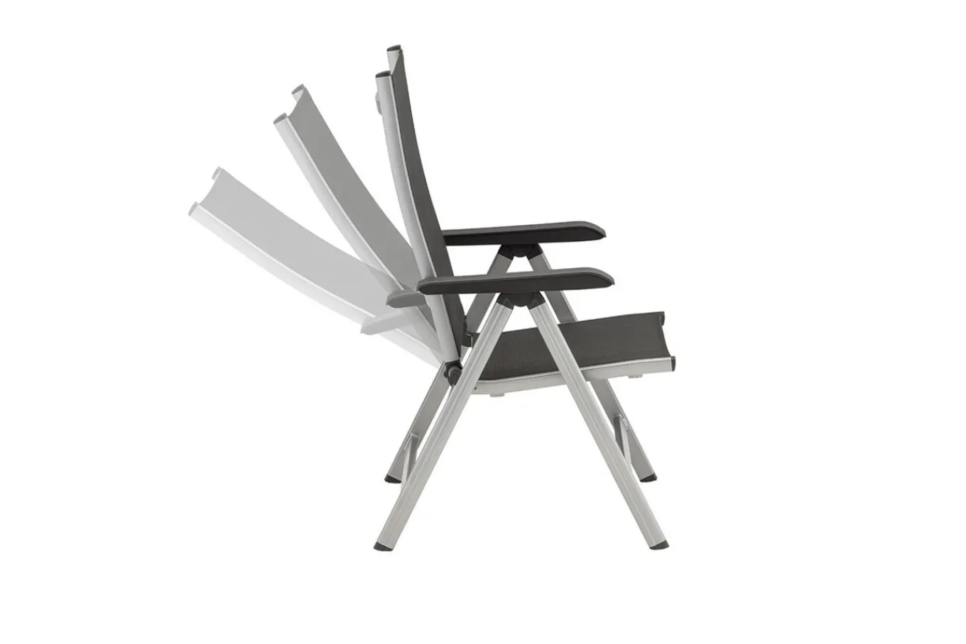 Best KETTLER Garten-Essgruppe, silber/anthrazit, Alu/Textilene, Tisch 180/240 x 100 cm, 6 Klappstühle, inkl. Auflagen Garten-Essgruppen