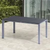 Online Granada Garten-Essgruppe, silber/anthrazit, Alu/Spraystone/Textil, 160 x 95 cm, 6 Klappstühle Garten-Essgruppen