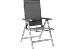 Clearance KETTALUX-PLUS/Basic Plus Sitzgruppe, silber/anthrazit, Alu/Textilene, Tisch 160x95 cm, 6 Klappstühle Garten-Essgruppen|Aluminium-Gartenmöbel
