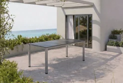 Outlet Kettalux-Plus Dining-Tisch, silber/anthrazit, Alu, 160x95cm, 0301821-0000 Gartentische|Aluminium-Gartenmöbel