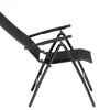 Clearance KETTALUX-PLUS/Legato Curve Sitzgruppe, anthrazit, Alu/Textilene, Tisch 160x95 cm, 4 Klappstühle Garten-Essgruppen|Aluminium-Gartenmöbel