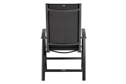 Clearance KETTALUX-PLUS/Legato Curve Sitzgruppe, anthrazit, Alu/Textilene, Tisch 160x95 cm, 4 Klappstühle Garten-Essgruppen|Aluminium-Gartenmöbel