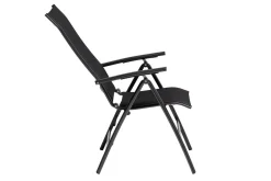 Clearance KETTALUX-PLUS/Legato Curve Sitzgruppe, anthrazit, Alu/Textilene, Tisch 160x95 cm, 4 Klappstühle Garten-Essgruppen|Aluminium-Gartenmöbel
