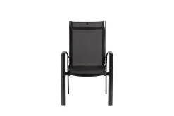 Discount KETTALUX-PLUS/Legato Curve Sitzgruppe, anthrazit, Alu/Textilene, Tisch 160x95 cm, 4 Stapelsessel, stapelbar Garten-Essgruppen|Aluminium-Gartenmöbel