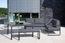 Online Ocean Dining-Lounge, anthrazit/grau, 223 x 200 cm, inkl. Kissen, 0320831-7100 Garten-Essgruppen|Aluminium-Gartenmöbel