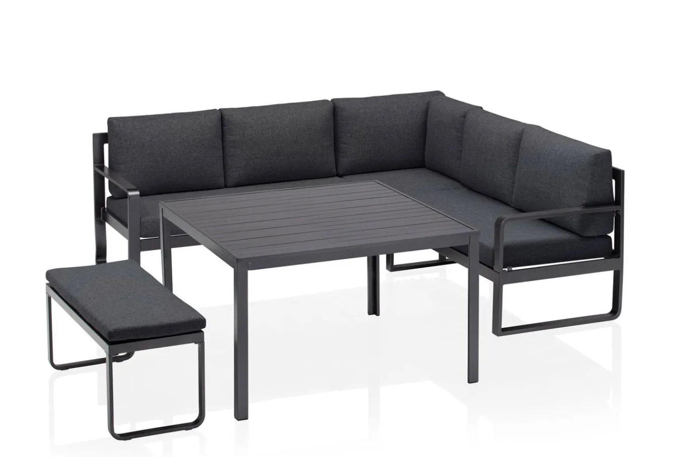 Clearance Ocean Dining-Lounge, anthrazit/anthrazit, 223 x 200 cm, inkl. Kissen, 0320831-7200 Garten-Essgruppen
