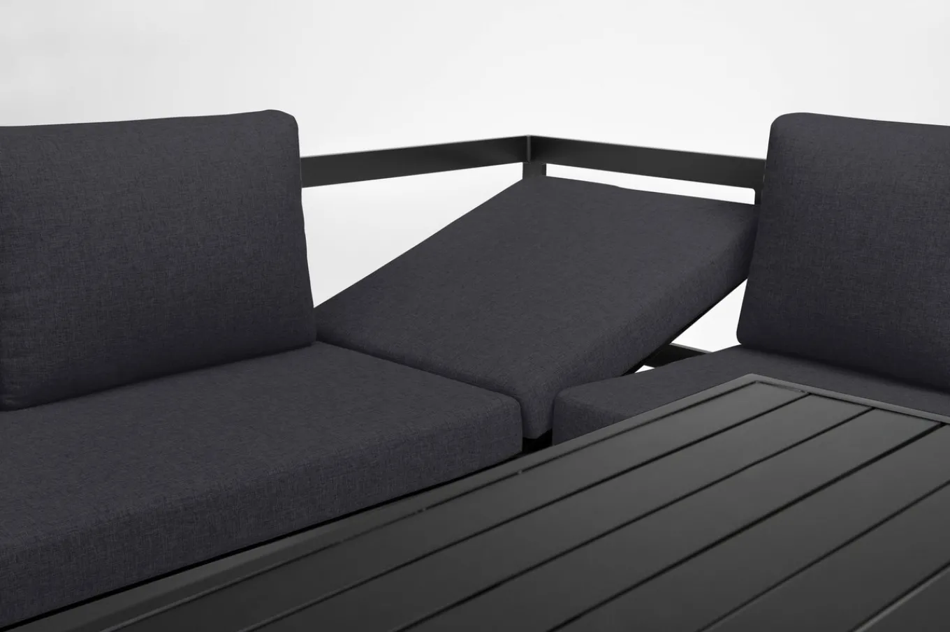 Clearance Ocean Dining-Lounge, anthrazit/anthrazit, 223 x 200 cm, inkl. Kissen, 0320831-7200 Garten-Essgruppen