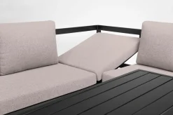 Hot Ocean Dining-Lounge Exklusivmodell, anthrazit/taupe, 220 x 200 cm, inkl. Kissen, 0320831-7000 Gartenlounge