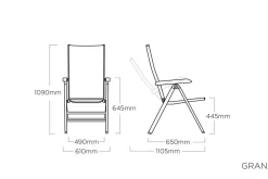 New Premium/Granada Garten-Essgruppe, anthrazit/grau, Alu/Glas, Tisch 180/240x100cm, 6 Sessel Aluminium-Gartenmöbel