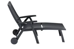 Roma Rollliege, anthrazit, Kunststoff, 185 x 71 x 40,5 cm, 01638-700 Gartenliegen