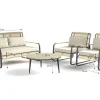 Clearance Big Lattice Lounge, natur/schwarz, Alu/Polyrattan, inkl. Kissen, schnelltrocknend, wetterbeständig Polyrattan-Gartenmöbel|Gartenlounge