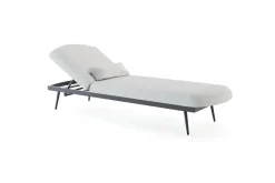 Outlet Confort Sun Compact Gartenliege, anthrazit/mondgrau, Alu/Polyester, verstellbar, witterungsbeständig Gartenliegen|Aluminium-Gartenmöbel