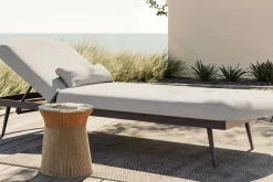 Outlet Confort Sun Compact Gartenliege, anthrazit/mondgrau, Alu/Polyester, verstellbar, witterungsbeständig Gartenliegen|Aluminium-Gartenmöbel