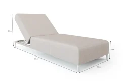 Hot Element Sun Compact Gartenliege, quarzbeige, Alu/Polyester, schnelltrocknend, witterungsbeständig Gartenliegen|Aluminium-Gartenmöbel