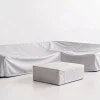 Hot Abdeckhauben-Set für Tempest Lounge M, hellgrau, Polyester/TPU, UV50+, Ripstop-Gewebe, doppelte Nähte mit Kordelzug Schutzhüllen