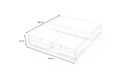 Sale Abdeckhaube für Doppelliegen, schwarz, Ripstop-Gewebe/Polyester, 200 × 165 × 35 cm, wasserabweisend, mit Reißverschluss, UV-Schutz Schutzhüllen