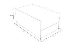 Sale Abdeckhaube für Esstischgarnitur, schwarz, Polyester, TPU 420D Ripstop-Gewebe, 265 x 165 x 109 cm, uv-beständig, mit Zugband Schutzhüllen