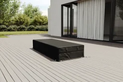 Outlet Abdeckhaube für Gartenlounges, schwarz, Ripstop-Gewebe/Polyester, 230 x 80 x 40 cm, wasserabweisend, UV-Schutz Schutzhüllen