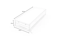 Outlet Abdeckhaube für Gartenlounges, schwarz, Ripstop-Gewebe/Polyester, 230 x 80 x 40 cm, wasserabweisend, UV-Schutz Schutzhüllen
