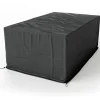 Outlet Abdeckhaube für Garten-Essgruppen, schwarz, Ripstop-Gewebe/Polyester, 202 x 124 x 83 cm, wasserabweisend, UV-Schutz Schutzhüllen