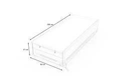 Abdeckhaube für Gartenlounges, schwarz, Ripstop-Gewebe/Polyester, 206 x 93 x 37 cm, wasserabweisend, UV-Schutz Schutzhüllen