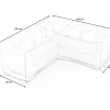 Sale Abdeckhaube für Gartenlounges, schwarz, Ripstop-Gewebe/Polyester, 225 x 80 x 80 cm, wasserabweisend, UV-Schutz Schutzhüllen
