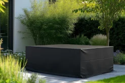 Hot Abdeckhaube für Gartenlounge, schwarz, Polyester, TPU 420D Ripstop-Gewebe, 270 x 270 x 63 cm, mit Kordelzug Schutzhüllen