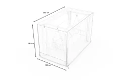 Clearance Abdeckhaube für Hollywoodschaukel, schwarz, Ripstop-Gewebe/Polyester, 252 x 152 x 162 cm, wasserabweisend, mit Reißverschluss, UV-Schutz Schutzhüllen