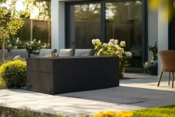 Abdeckhaube für Kissenbox, schwarz, Ripstop-Gewebe/Polyester, 207 x 97 x 73 cm, wasserabweisend, UV-Schutz Schutzhüllen