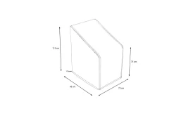 Online Abdeckhaube für Stapelstühle, schwarz, Polyester, TPU 420D Ripstop-Gewebe, 75 x 95 x 80/120 cm, mit Kordelzug Schutzhüllen
