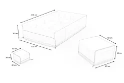 Sale Abdeckhauben-Set für Gartenlounges, schwarz, Ripstop-Gewebe/Polyester, wasserabweisend, UV-Schutz Schutzhüllen