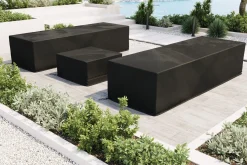 Sale Abdeckhauben-Set für Gartenliegen, schwarz, Ripstop-Gewebe/Polyester, wasserabweisend, UV-Schutz Schutzhüllen