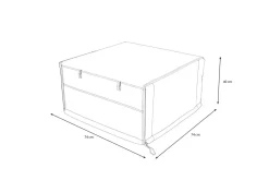 Hot Abdeckhaube, schwarz, Polyester, TPU 420D Ripstop-Gewebe, 74 x 74 x 40 cm, mit Zugband Schutzhüllen