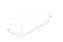 Sale Abdeckhaube, schwarz, Polyester, TPU 420D Ripstop-Gewebe, 373 x 111 x 64 cm Schutzhüllen
