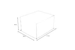 Online Abdeckhaube, schwarz, Polyester, TPU 420D Ripstop-Gewebe, 98 x 11 x 64 cm Schutzhüllen