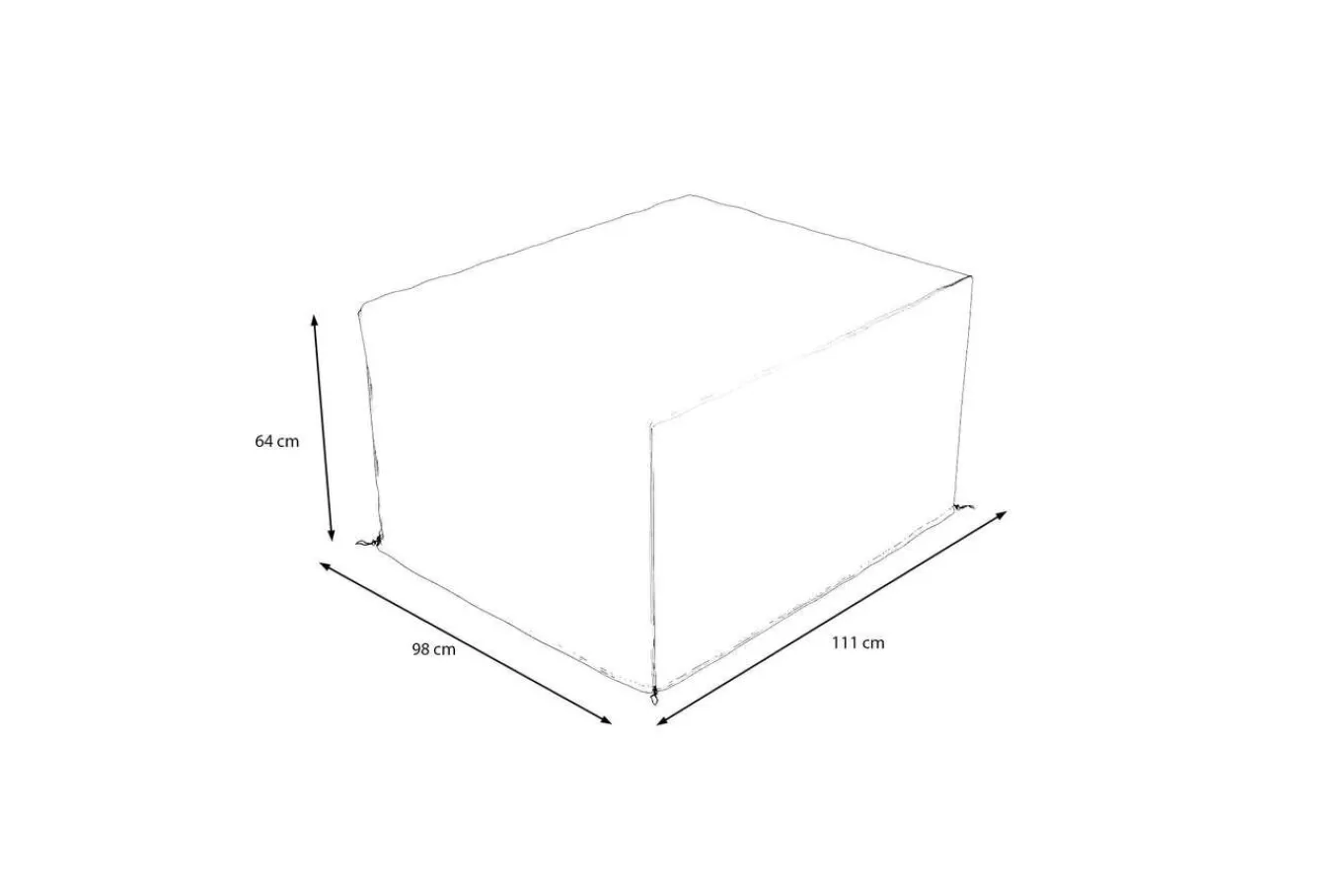 Online Abdeckhaube, schwarz, Polyester, TPU 420D Ripstop-Gewebe, 98 x 11 x 64 cm Schutzhüllen