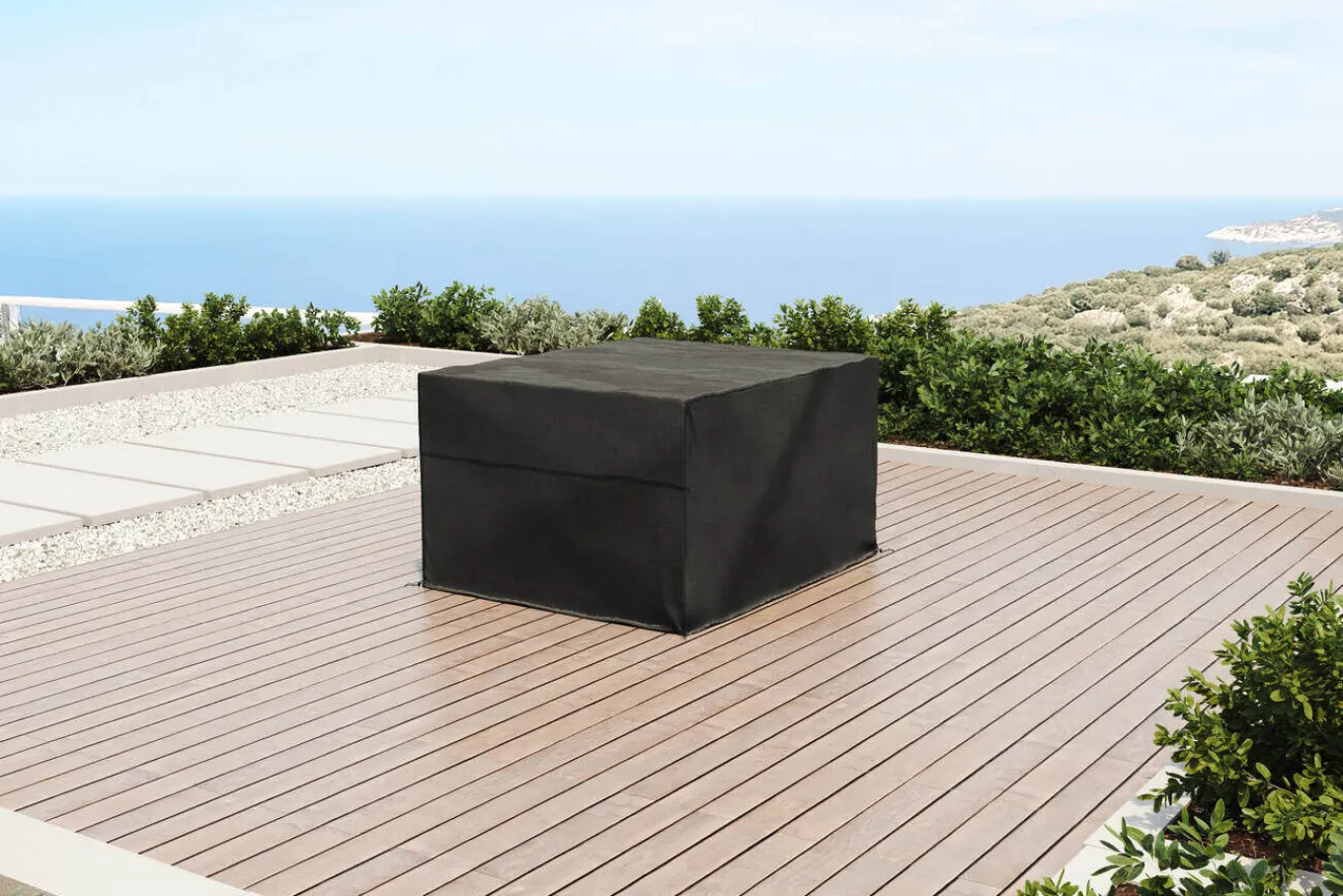Online Abdeckhaube, schwarz, Polyester, TPU 420D Ripstop-Gewebe, 98 x 11 x 64 cm Schutzhüllen