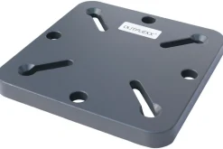 Clearance Adapterplatte für Schirmständer und Bodenanker, anthrazit, Alu, 16x16x1,5cm, Lochabstand 64-113mm Gartenmöbel-Zubehör & Ersatzteile|Sonnenschirme