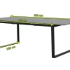 Discount Alexander Ausziehtisch, mattgrau, Alu, 206/266x100x74 cm, ausziehbare Tischplatte Gartentische