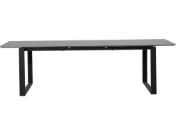 Discount Alexander Ausziehtisch, mattgrau, Alu, 206/266x100x74 cm, ausziehbare Tischplatte Gartentische