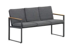Sale Alexander Garten-Essgruppe, mattgrau, Alu/Teak, Ausziehtisch 206/266x100cm, 4 Stühle, 3er Bank, inkl. Polster Garten-Essgruppen